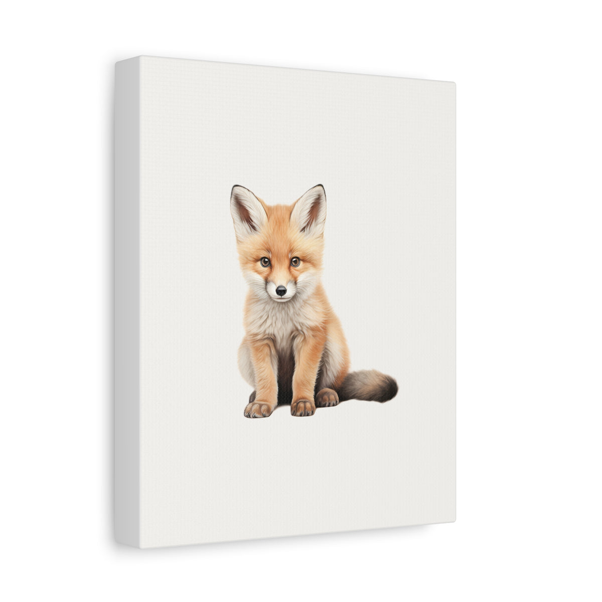Cute Red Fox Nursery Canvas Print — Cute Fox Wall Art for Kids’ Room
