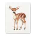 Fawn Canvas Art - Cute Baby Deer Matte Stretched Wall Decor