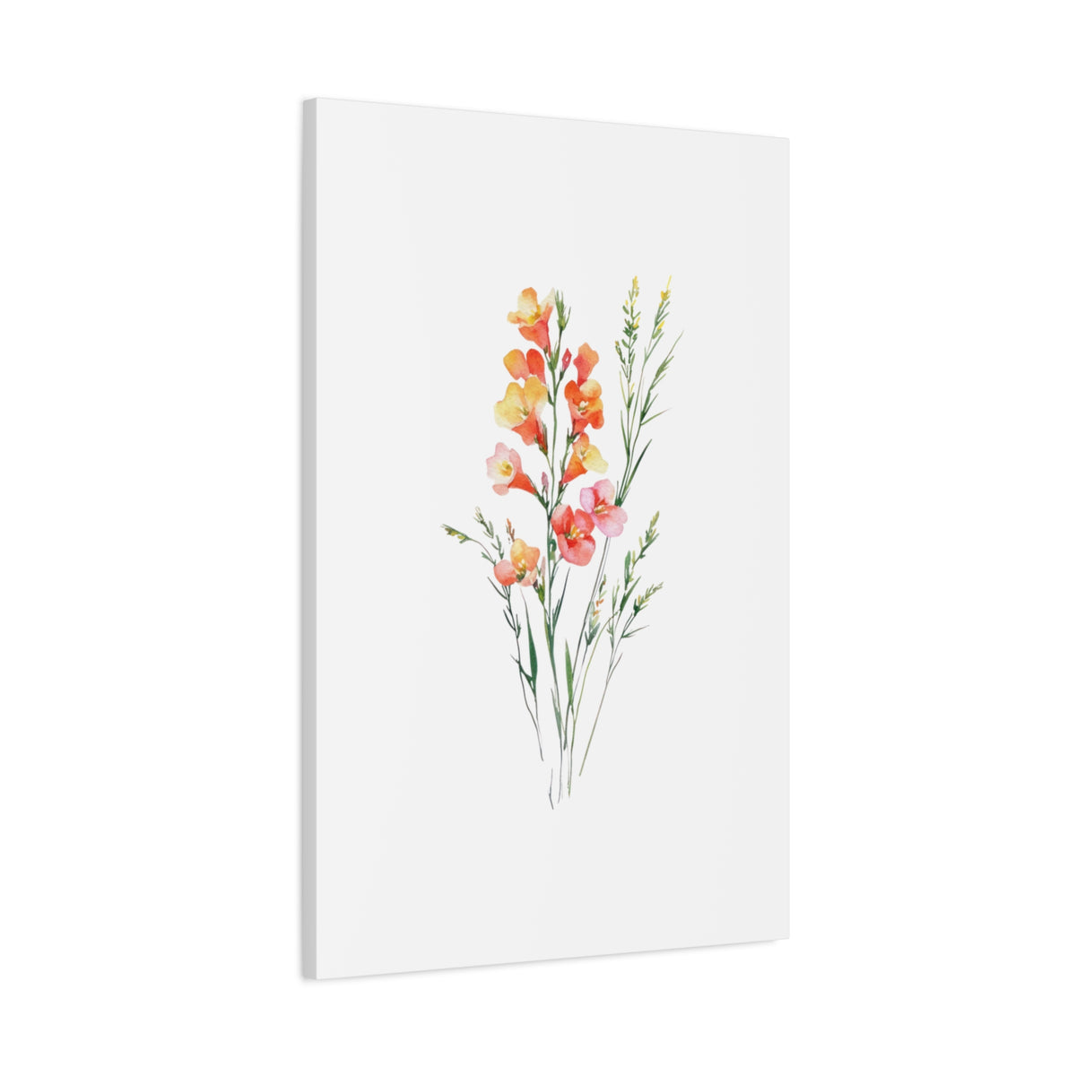 Watercolor Gladiolus Canvas Print — Stretched Matte Wall Art