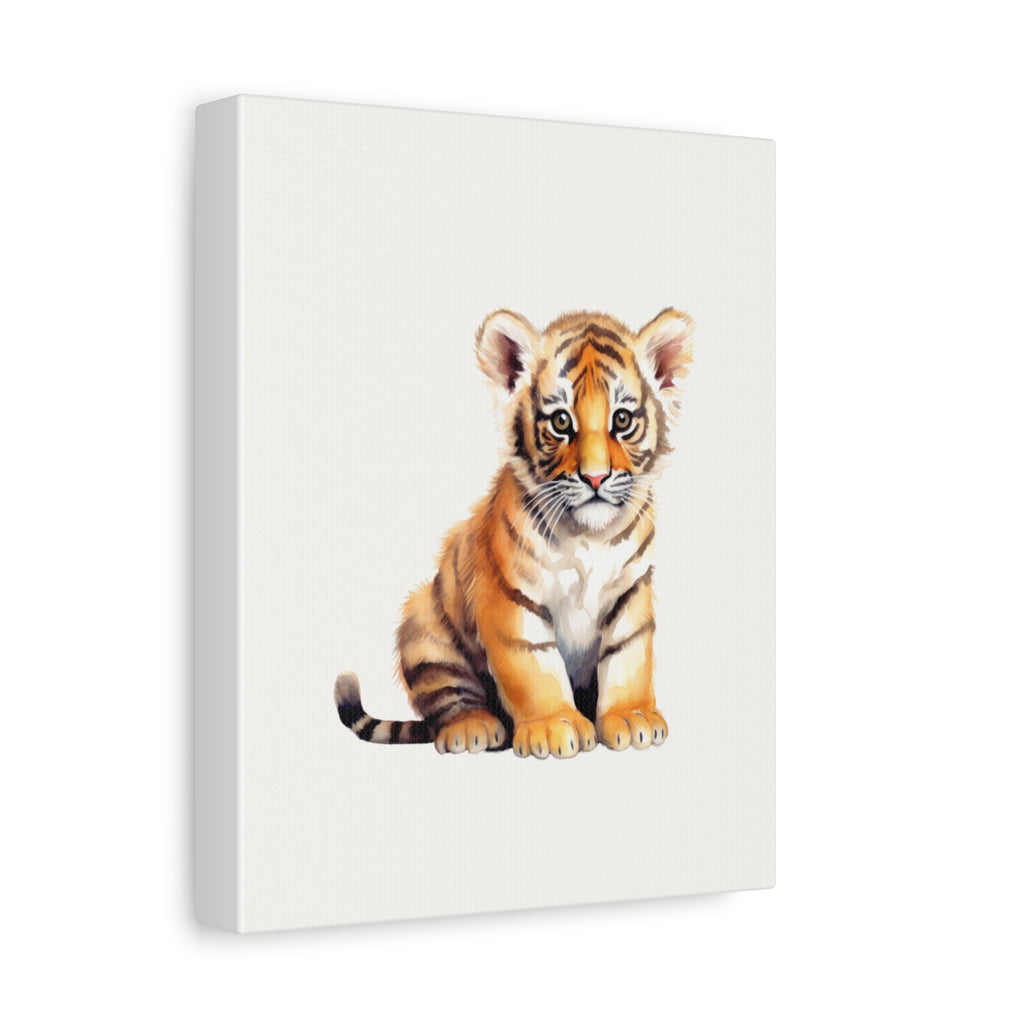 Tiger Cub Canvas Print — Cute Nursery Wall Art