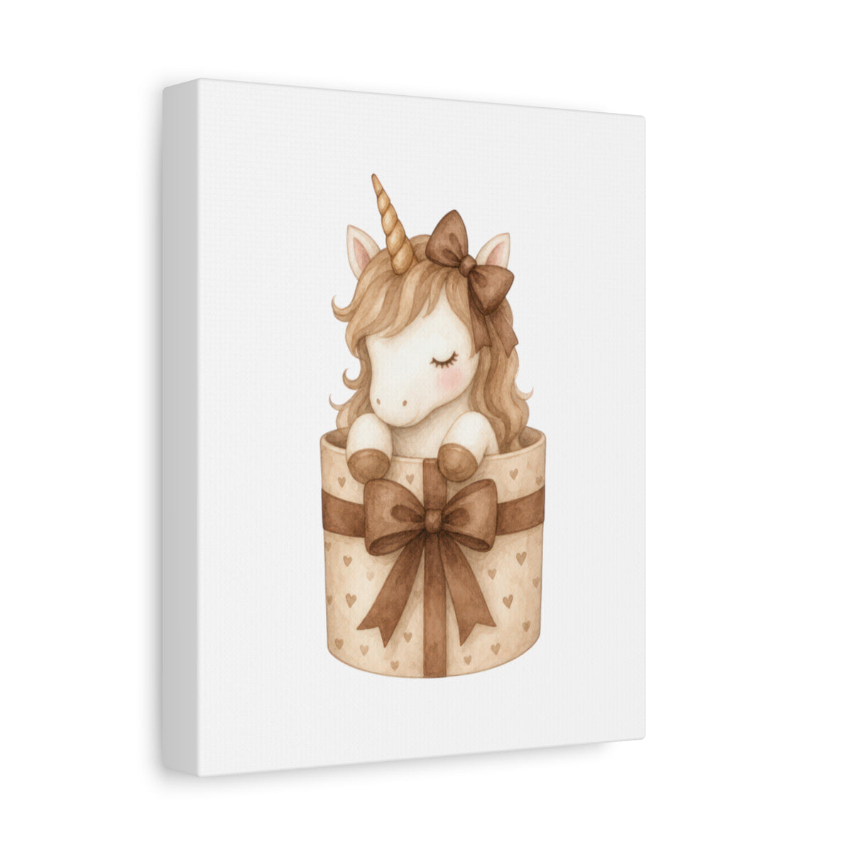Boho Baby Unicorn Canvas Art – Neutral Nursery Wall Decor
