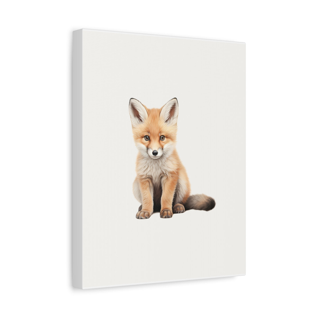 Cute Red Fox Nursery Canvas Print — Cute Fox Wall Art for Kids’ Room