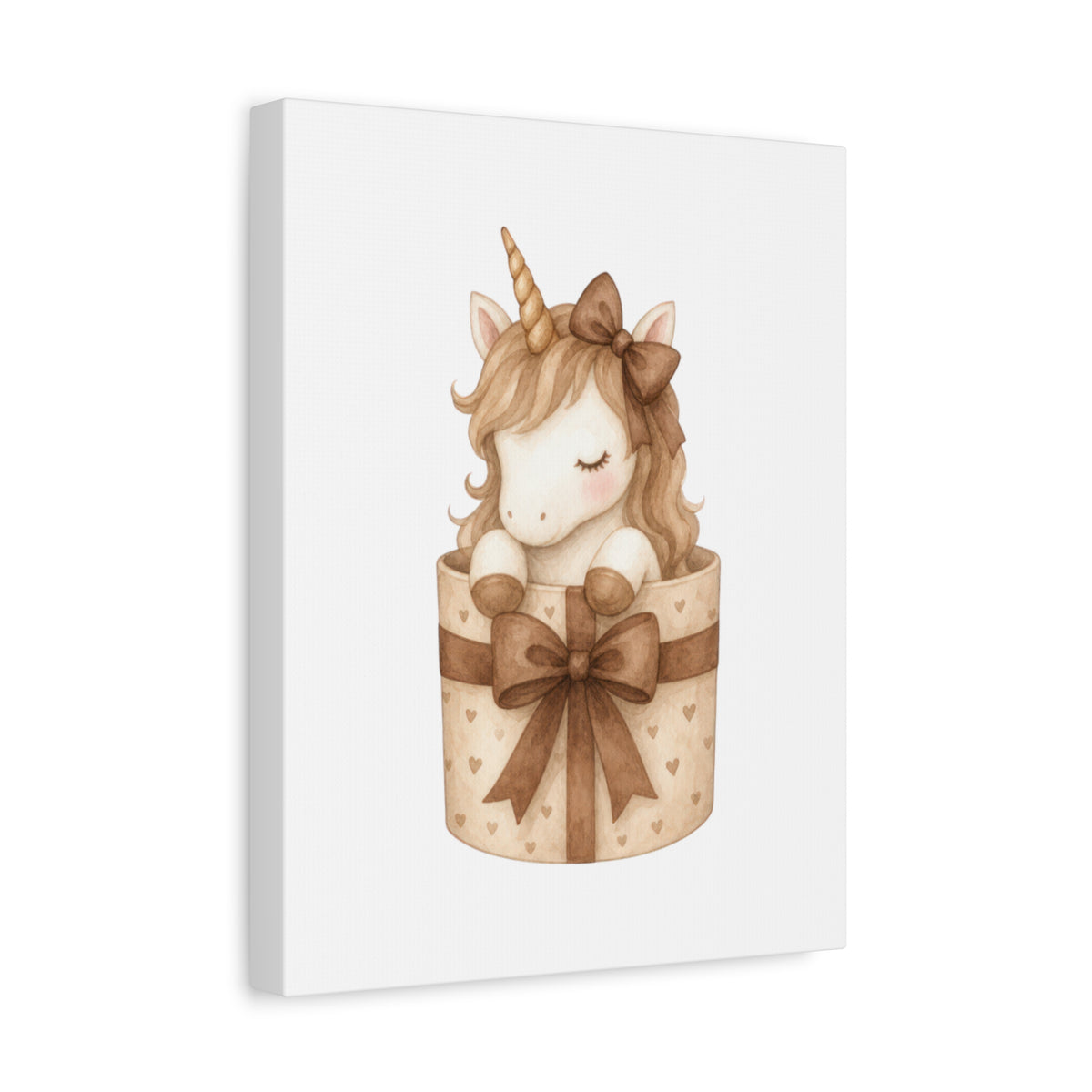 Boho Baby Unicorn Canvas Art – Neutral Nursery Wall Decor