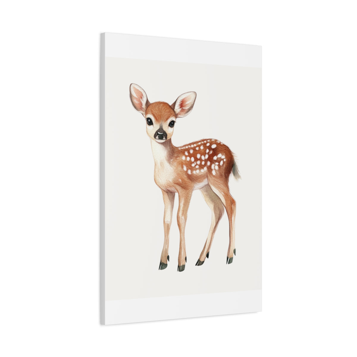 Fawn Canvas Art - Cute Baby Deer Matte Stretched Wall Decor
