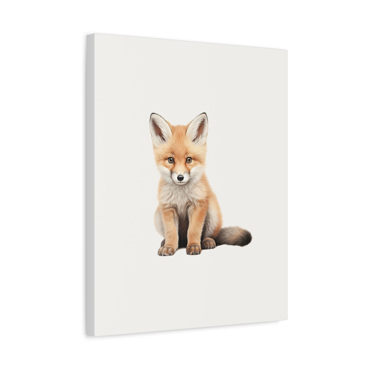 Cute Red Fox Nursery Canvas Print — Cute Fox Wall Art for Kids’ Room