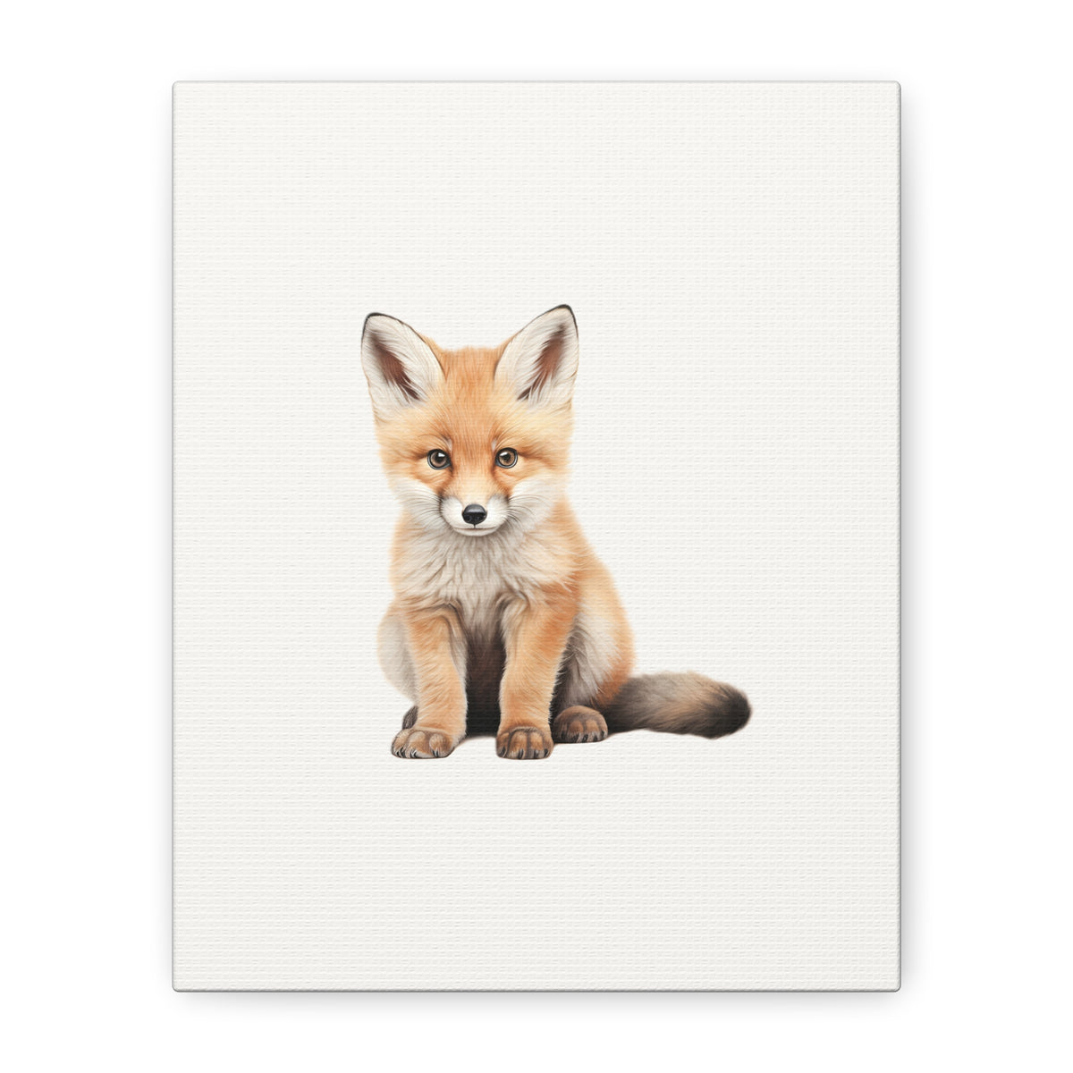 Cute Red Fox Nursery Canvas Print — Cute Fox Wall Art for Kids’ Room