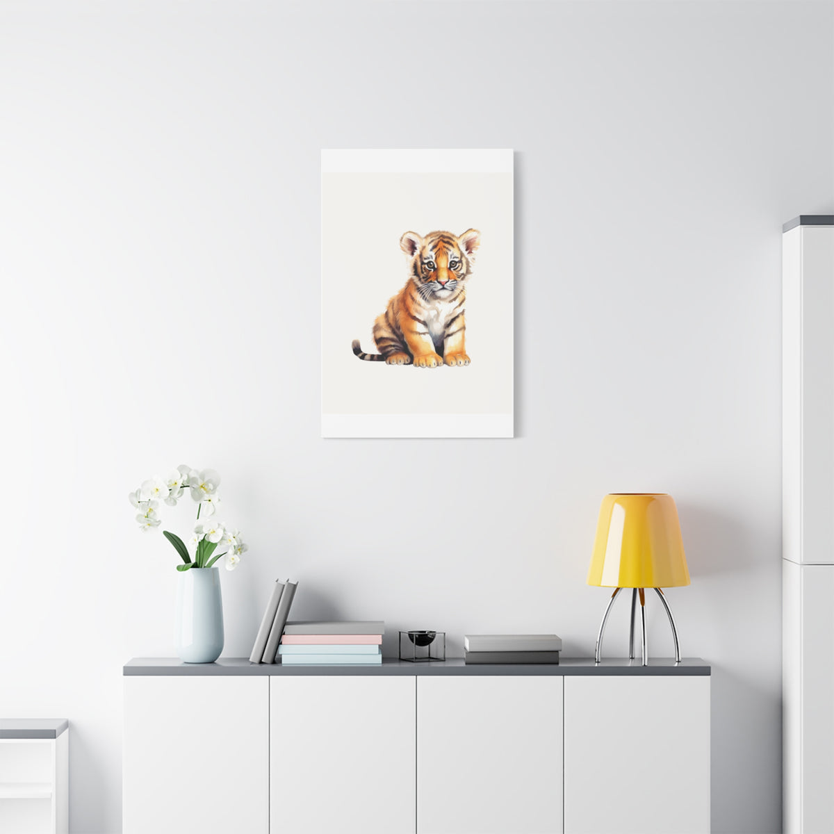 Tiger Cub Canvas Print — Cute Nursery Wall Art