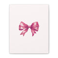 Pink Ribbon Bow Canvas Wall Art — Feminine Nursery or Gift Decor
