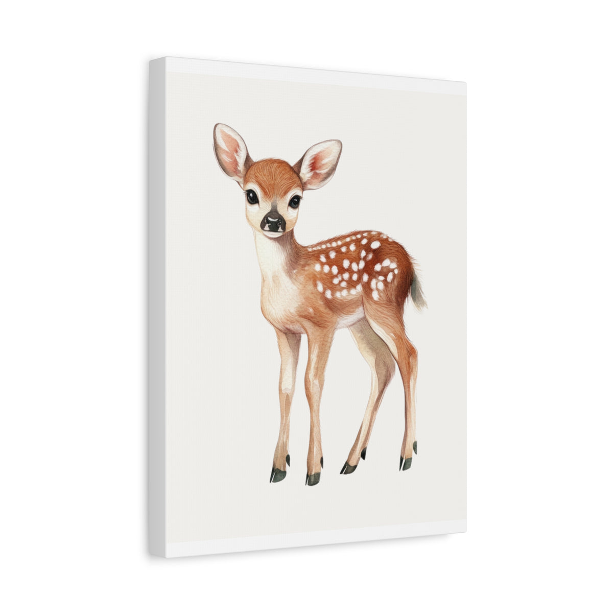Fawn Canvas Art - Cute Baby Deer Matte Stretched Wall Decor