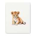 Cute Lion Cub Nursery Canvas Print — Matte Stretched Wall Art