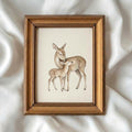 Deer Family Art Print — Woodland Nursery Poster (Archival Matte)