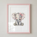 Cute Baby Elephant Nursery Poster — Matte Vertical Wall Art for Kids’ Room