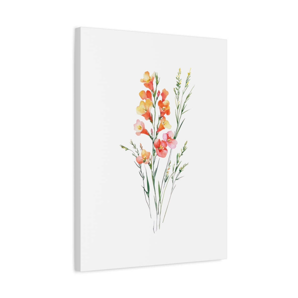 Watercolor Gladiolus Canvas Print — Stretched Matte Wall Art