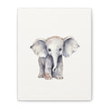 Baby Elephant Canvas Wall Art — Watercolor Nursery Print, Stretched Matte Canvas