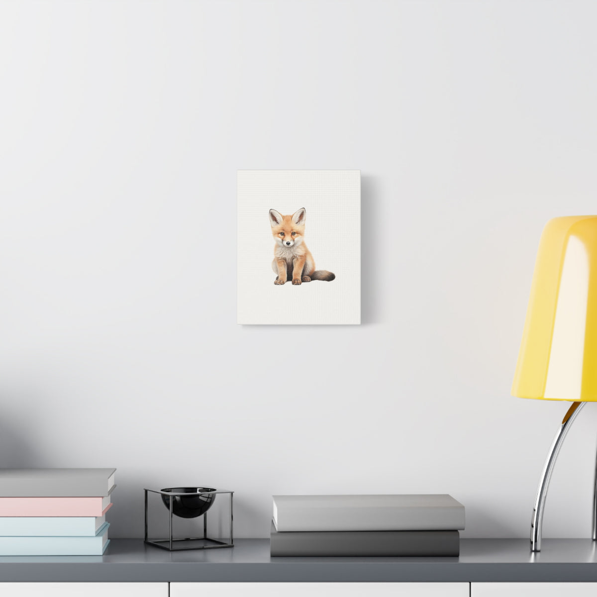 Cute Red Fox Nursery Canvas Print — Cute Fox Wall Art for Kids’ Room