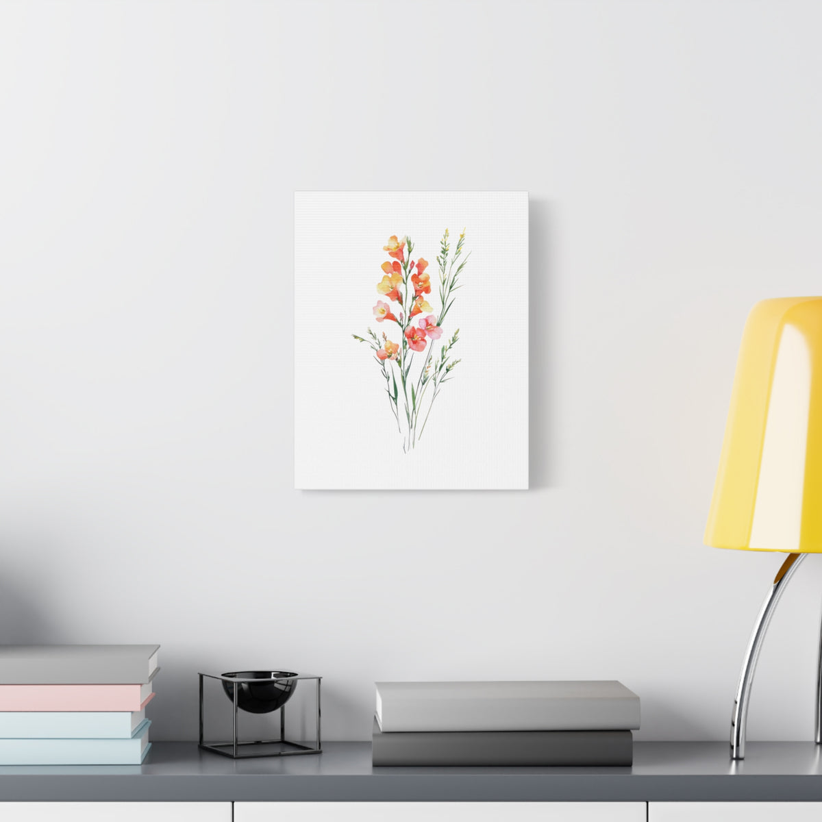 Watercolor Gladiolus Canvas Print — Stretched Matte Wall Art