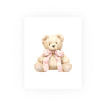 Teddy Bear Nursery Poster — Watercolor Plush Toy Wall Art (Satin & Archival Matte)