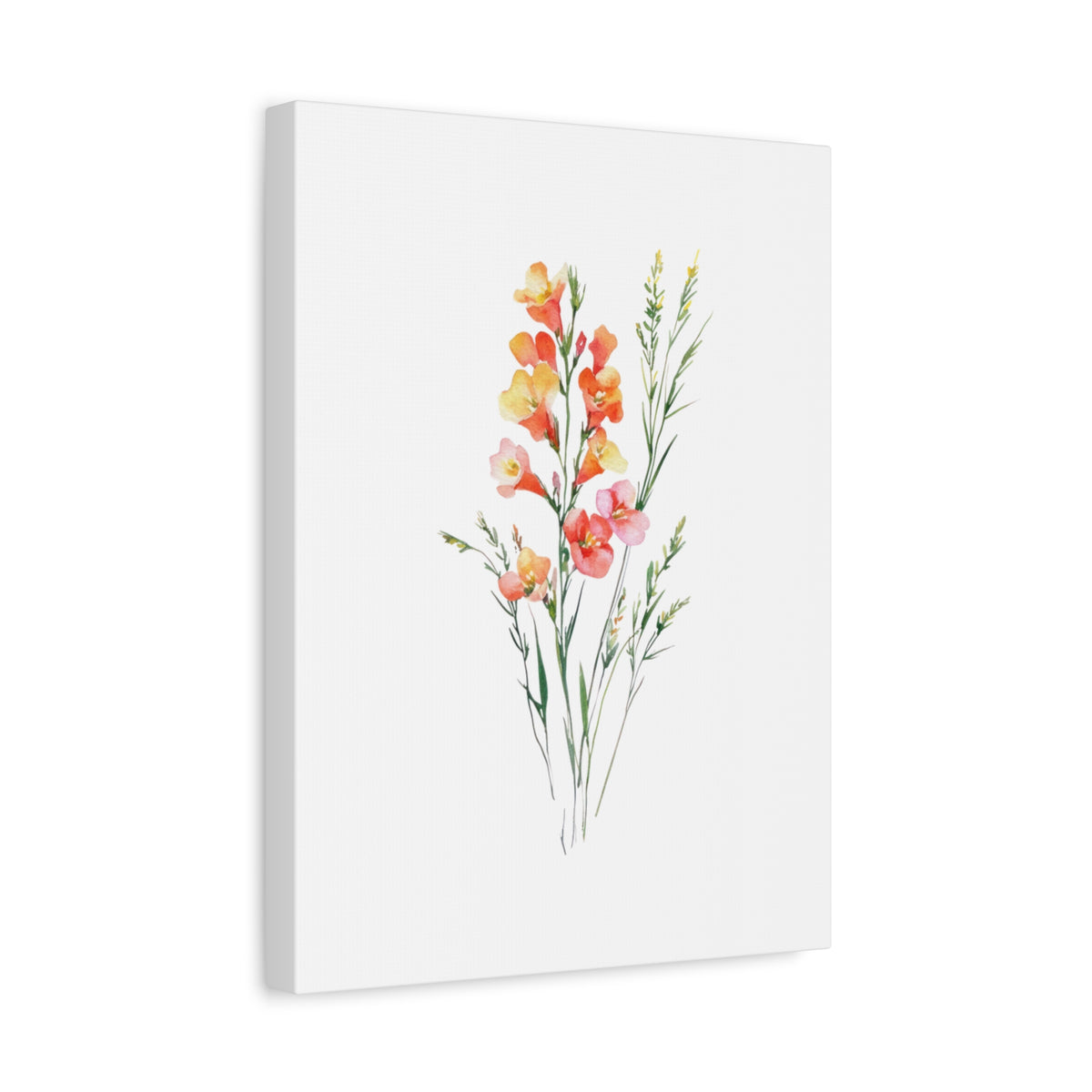 Watercolor Gladiolus Canvas Print — Stretched Matte Wall Art