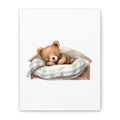 Sleeping Teddy Bear Nursery Canvas — Cute Baby Room Wall Art