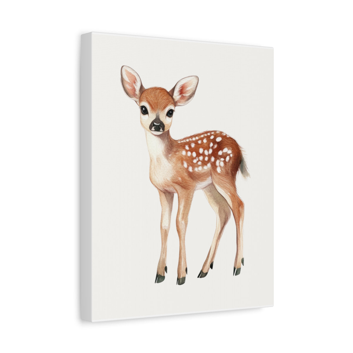 Fawn Canvas Art - Cute Baby Deer Matte Stretched Wall Decor
